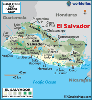 Le Salvador carte